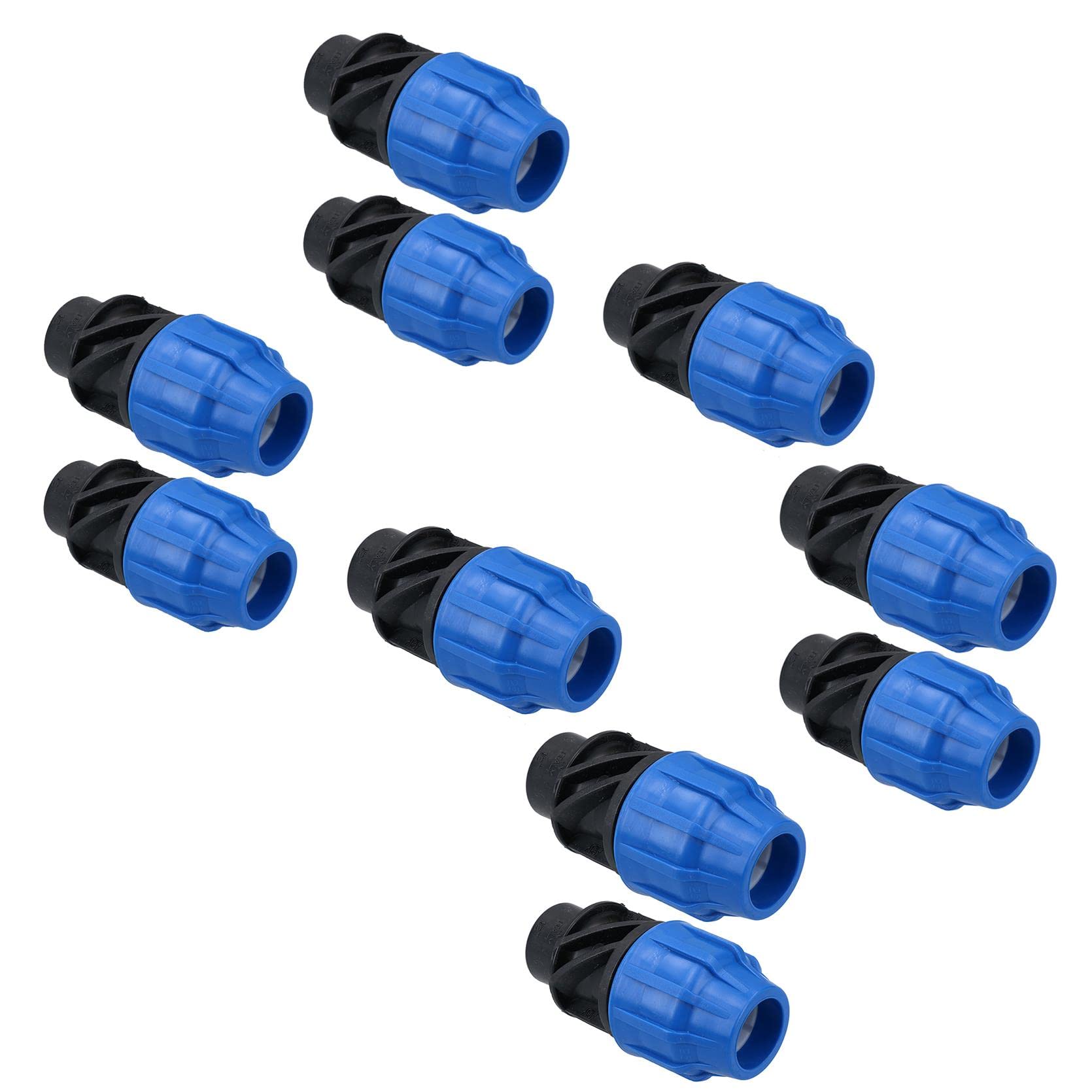 Ab Tools Women's Silver 25Mm X 1/2" Mdpe Adapter Compression Coupling Fitting Water Pipe 10Pk