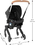 Evenflo Gold Shyft DualRide Infant Car Seat Stroller Combo with Carryall Storage, Extended Canopy, & Green & Gentle - Jasper Black