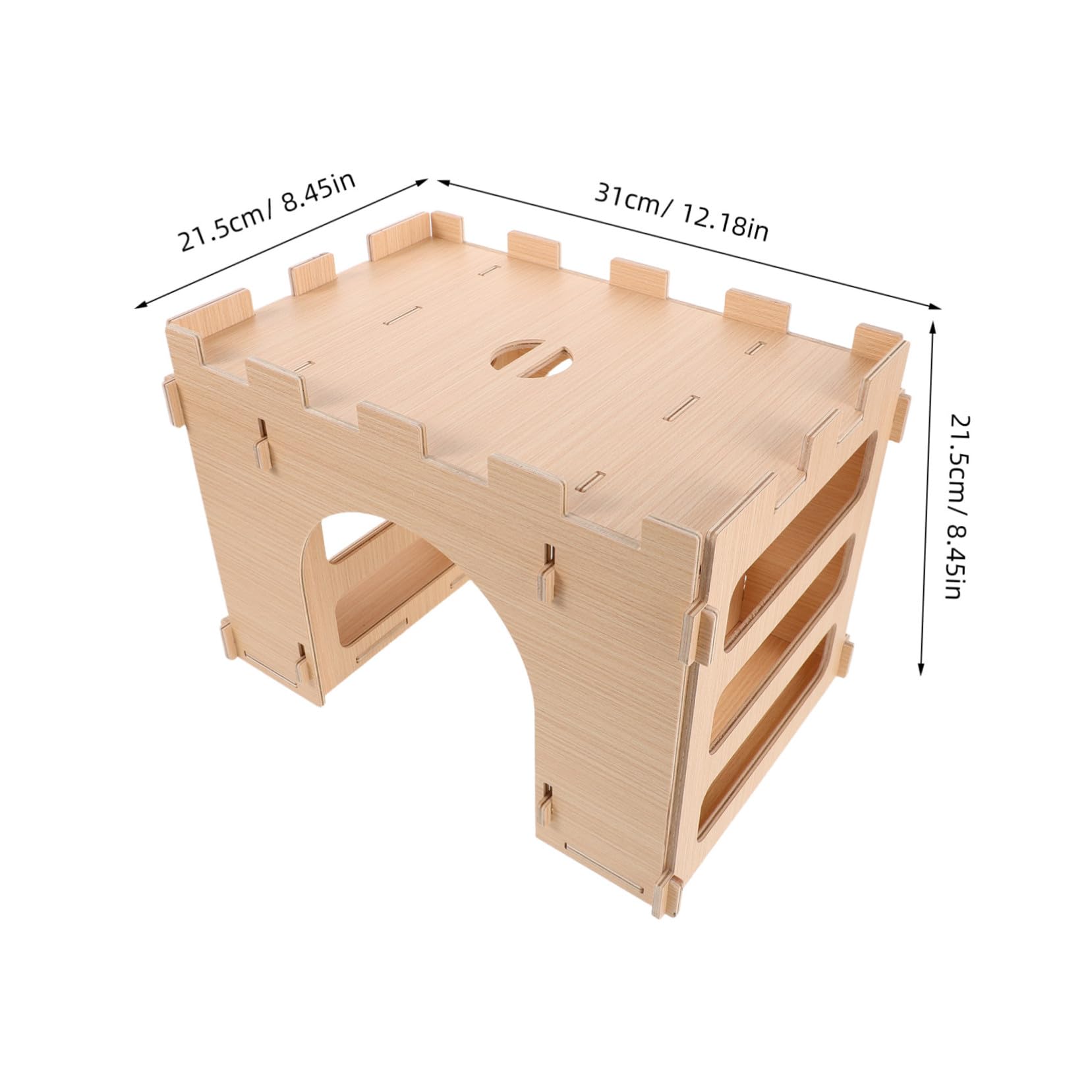 Holz Heuraufe Für Kaninchen Meerschweinchen Kleintiere Mit Futterbereich Nistkasten Für Hamster Chinchillas Frettchen Einfache Reinigung Und Befüllung