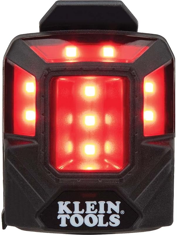 56063 Rechargeable Safety Light with Magnet, Red, Mounts to Klein Hard Hats and Safety Helmets