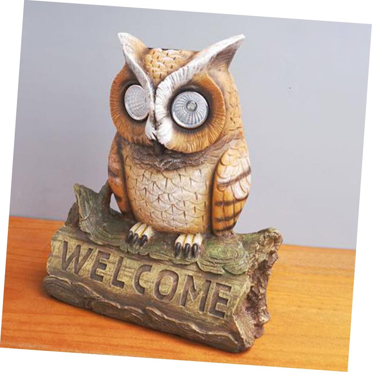 1pc Owl Solar Light Garden Ornament Decorative Sculpture for Outdoor Patio and Courtyard Decor Weather-Resistant Design Housewarming