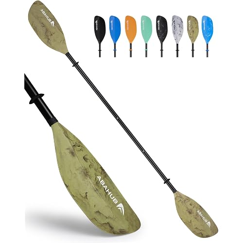 Abahub 210-230cm/230-250cm Adjustable Kayak Paddle for Kayak,Boating | Floating Kayaking Oars,Feathered Blades,Convenient,Durable,Boating Oars