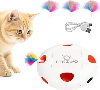 Amazon | 猫電動 おもちゃ 一人遊び猫用自動玩具 人気 交換用羽根棒3本