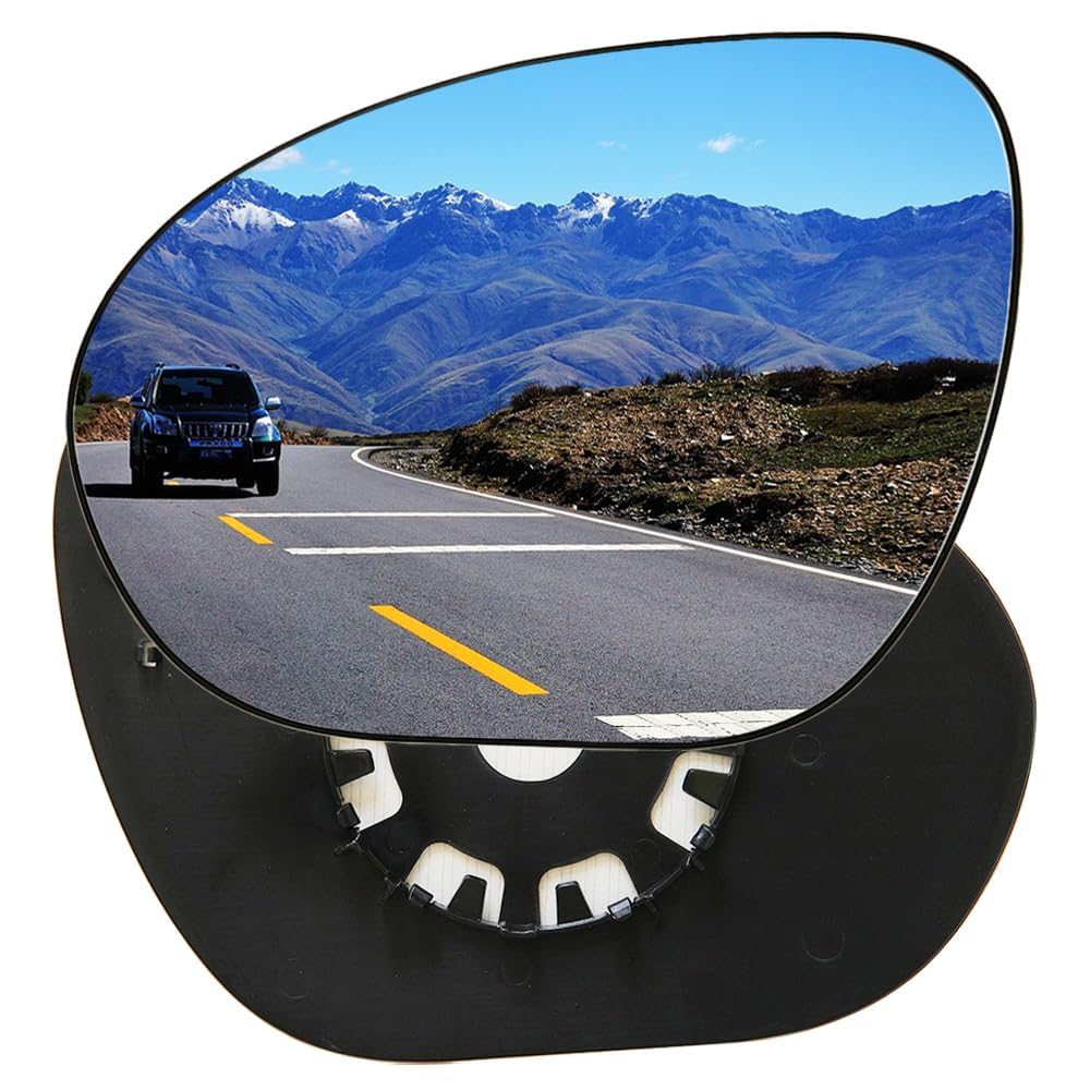 ELNas Cristal Espejo Retrovisor Calefactable para Renault Clio 3 2009-2012 | Vidrio Lateral Gran Angular | Antivaho y Antideslumbrante | Repuesto Retrovisor,Left
