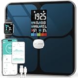 Body Fat Scale,Digital Smart Bathroom Scale for Body Weight, Large Color Display Screen, 16 Body Composition Metrics BMI, Water Weigh, Heart Rate, Baby Mode, 400lb, Rechargeable