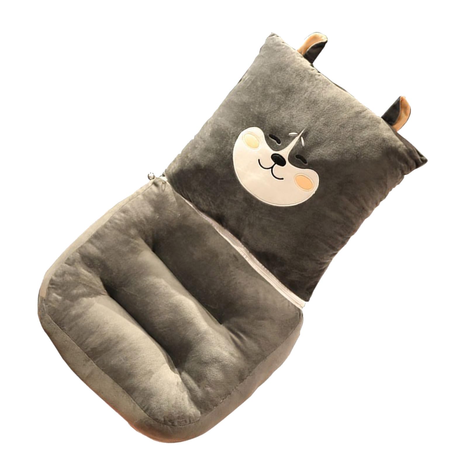Ejoyous Cojín de Asiento con Soporte Lumbar Integrado Cojín de Almohada Lumbar Sedoso y de Felpa con Respaldo Integrado para Soporte de Postura Comodidad Suave para Entrenamiento de Conductores en