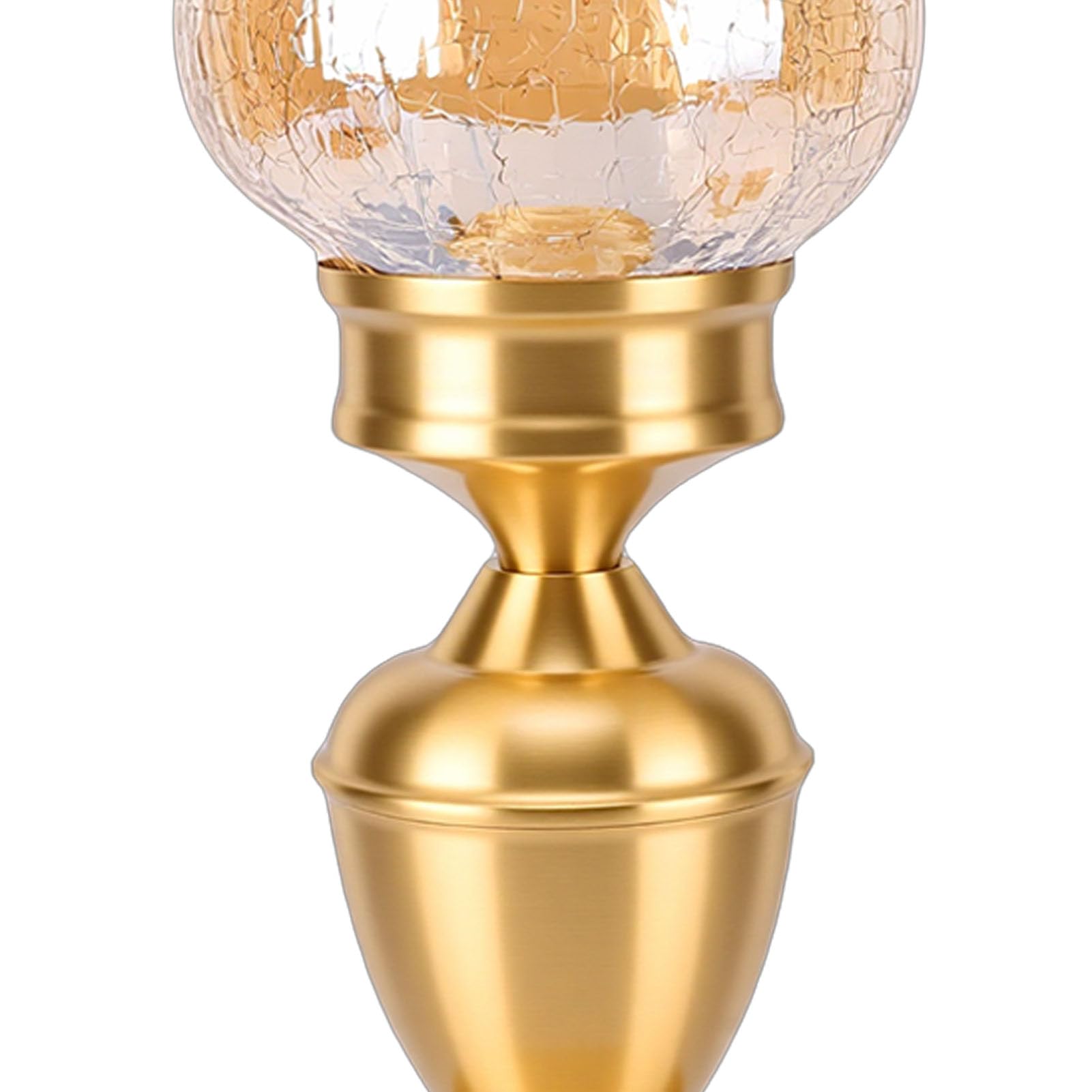 Hyuduo Stołowa W Stylu Vintage, Podłączana Rustykalna Lampka Nocna W Wiejskim Stylu Retro z Popękanym Szklanym Kloszem, Podstawa E27 Miedziany Słupek W Antycznym do Sypialni (wtyczka UE 220V)
