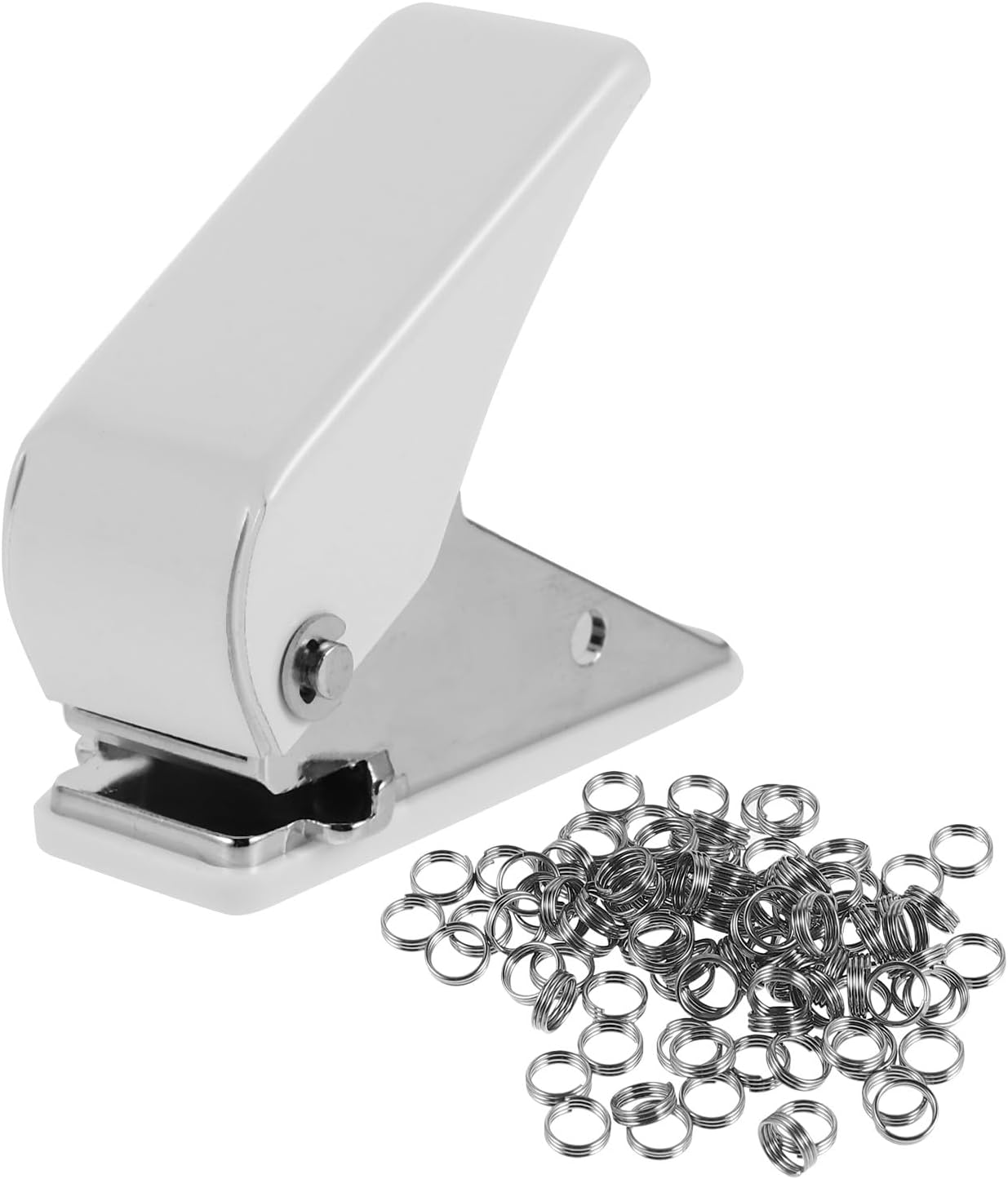 1 Set Dart Flight Punch Tool - Puncher with 100 Metal O Rings - Dart Accessories for Secure Flight Installation and Game Room Use