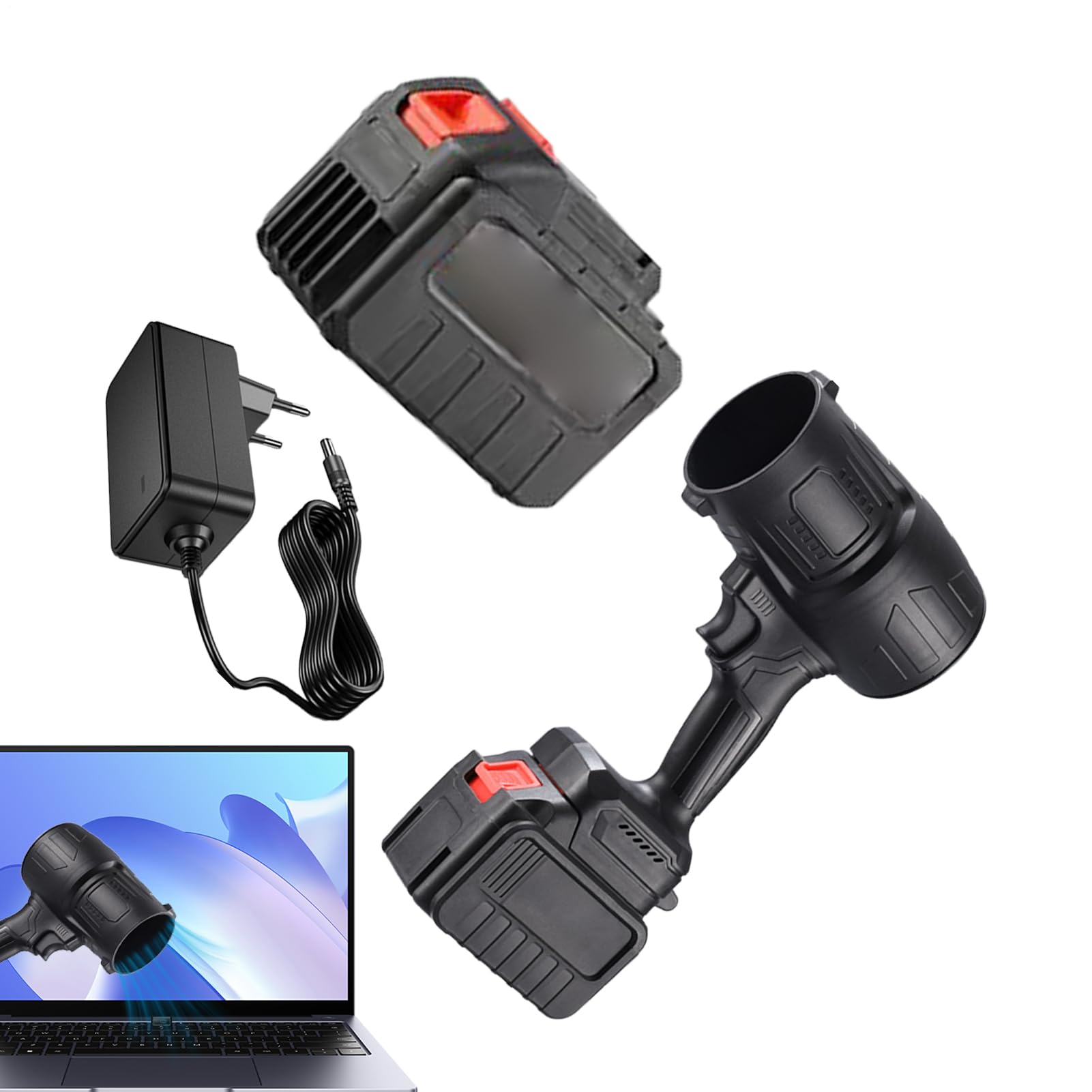 Soplador de mano inalámbrico de 6000 mAh para limpieza de coche y jardín