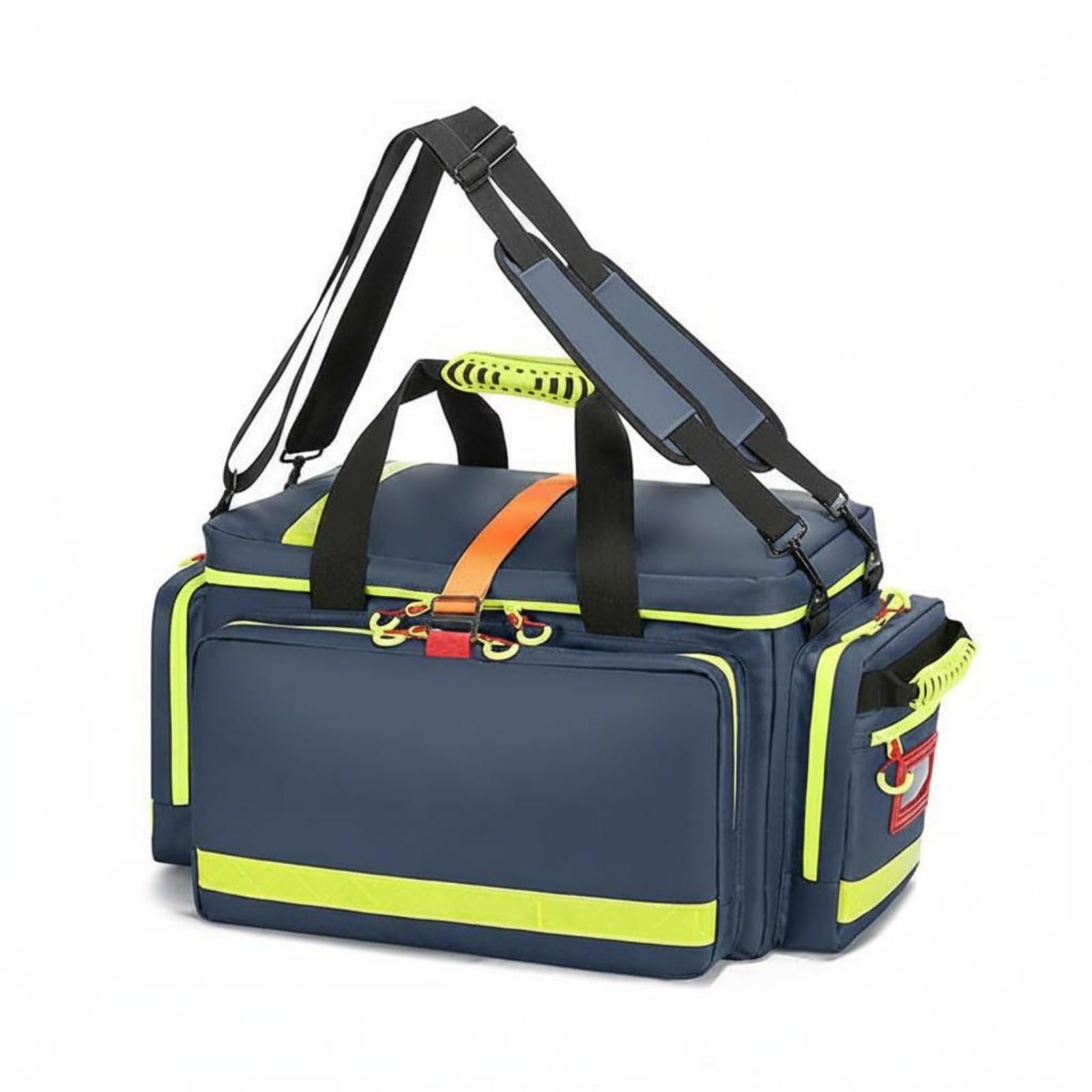Kit de Soporte Circutorio Botiquín de Emergencia Impermeable Múltiples Compartimentos Bolsa Emergencia Grande para Campo, Array, Azul