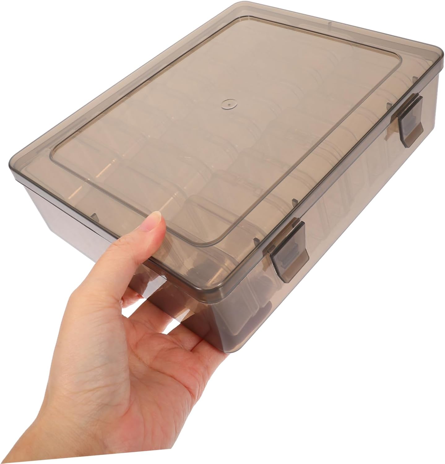 SOLUSTRE Small Storage Containers Portable Jewelry Storage Box Compartment Bead Organizer Lids for Craft Supplies