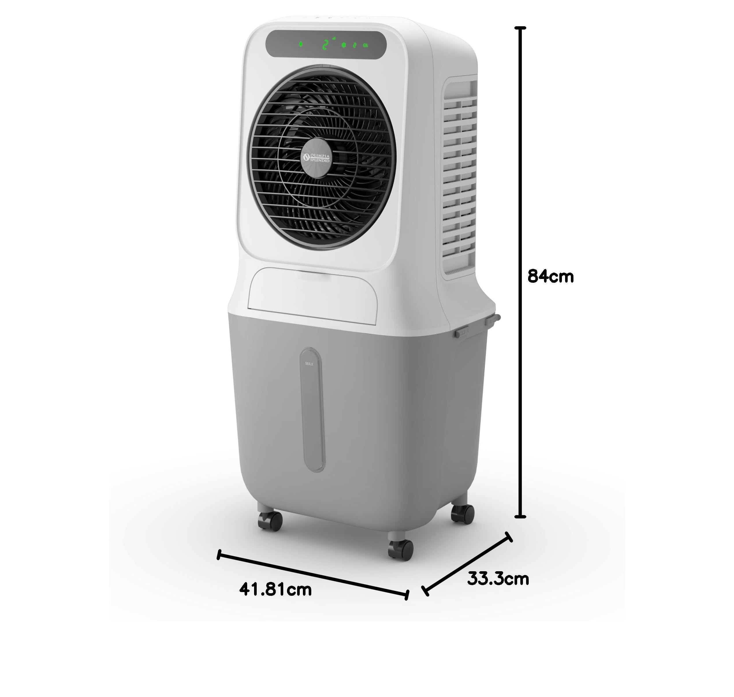 Olimpia Splendid, Peler 25 Wifi Raffrescatore Evaporativo, 25 Litri, Purificatore d'Aria con Pannello Evaporativo, Raffrescamento Potente, Ventilazione, Display Touchscreen,