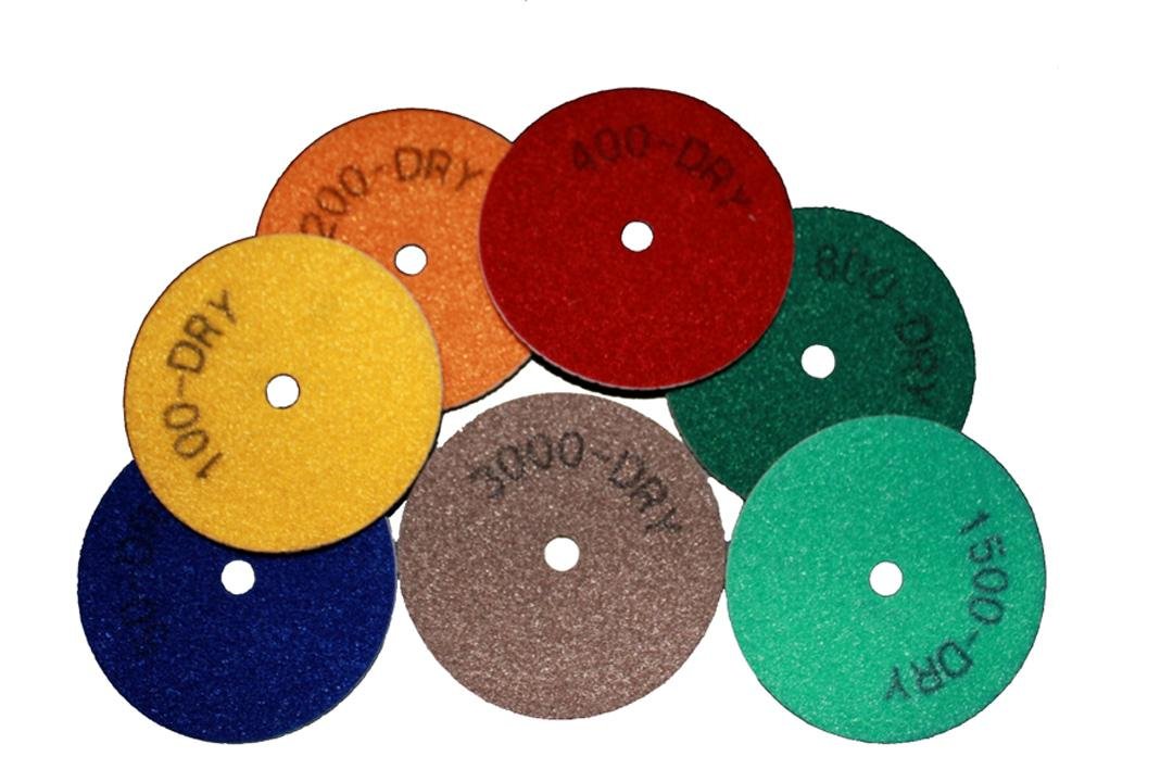granite polishing kit with backing pads - Set Of 8 Pads + Backer By Stadea