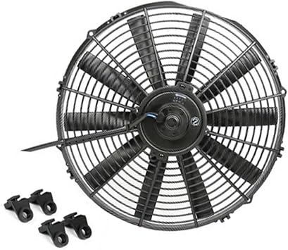 14 Slim Push Pull Fan Electric Radiator Cooling Fan, High Performance 12V 80W Black