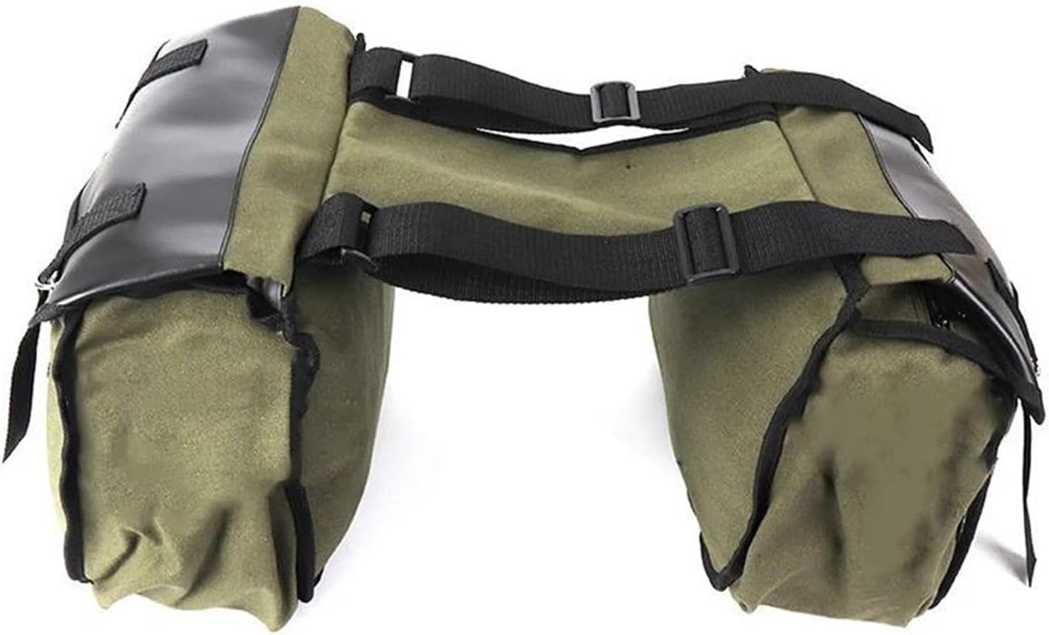 バイクサドルバッグ ヴィンテージオートバイリアバックパックサドルバッグ馬バックパックキャンバス荷物バイクサイクリングサドルバッグ モ 【ラックタウンパックサポート】