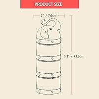 Vista 6 de Dispensador de fórmula de leche en polvo para bebés, dispensador de fórmula apilable, botella Mixie para viajes, soporte de fórmula de gran