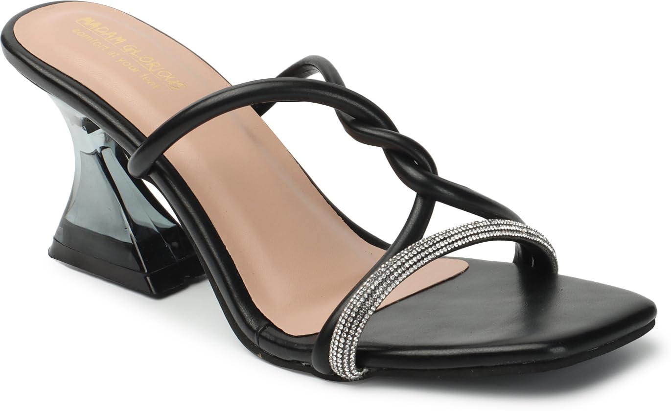 madam glorious Womens Black Fashion Sandals- 4 UK (hb7_black_37) (B0C8BT5FY8) Amazon Price History, Amazon Price Tracker