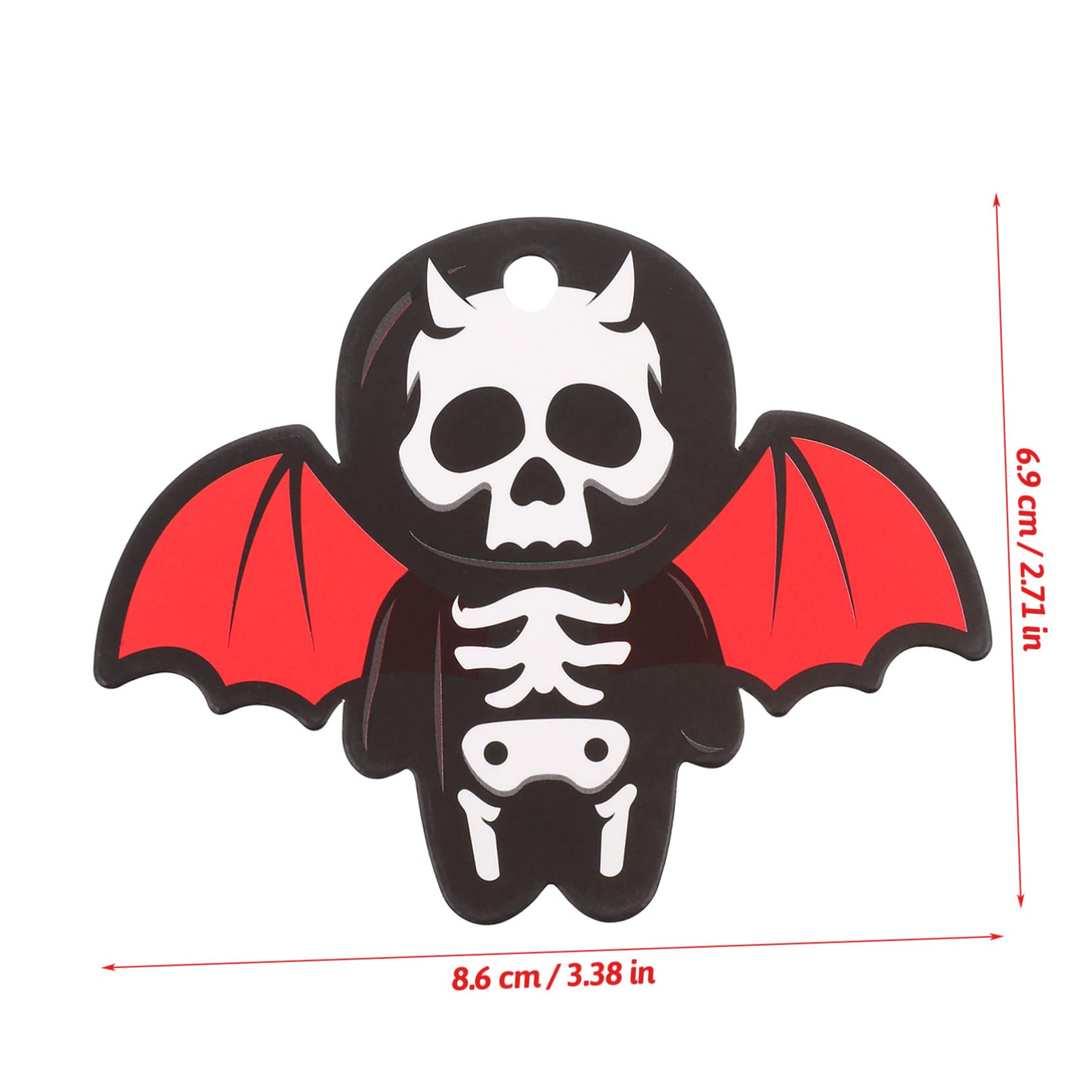 TOPBATHY 500 STK Schädel-Fledermaus-Tag Halloween-Dankeschön-Tags Festival-Geschenkanhänger Gefallen-s Halloween basteln Party - Papieranhänger für