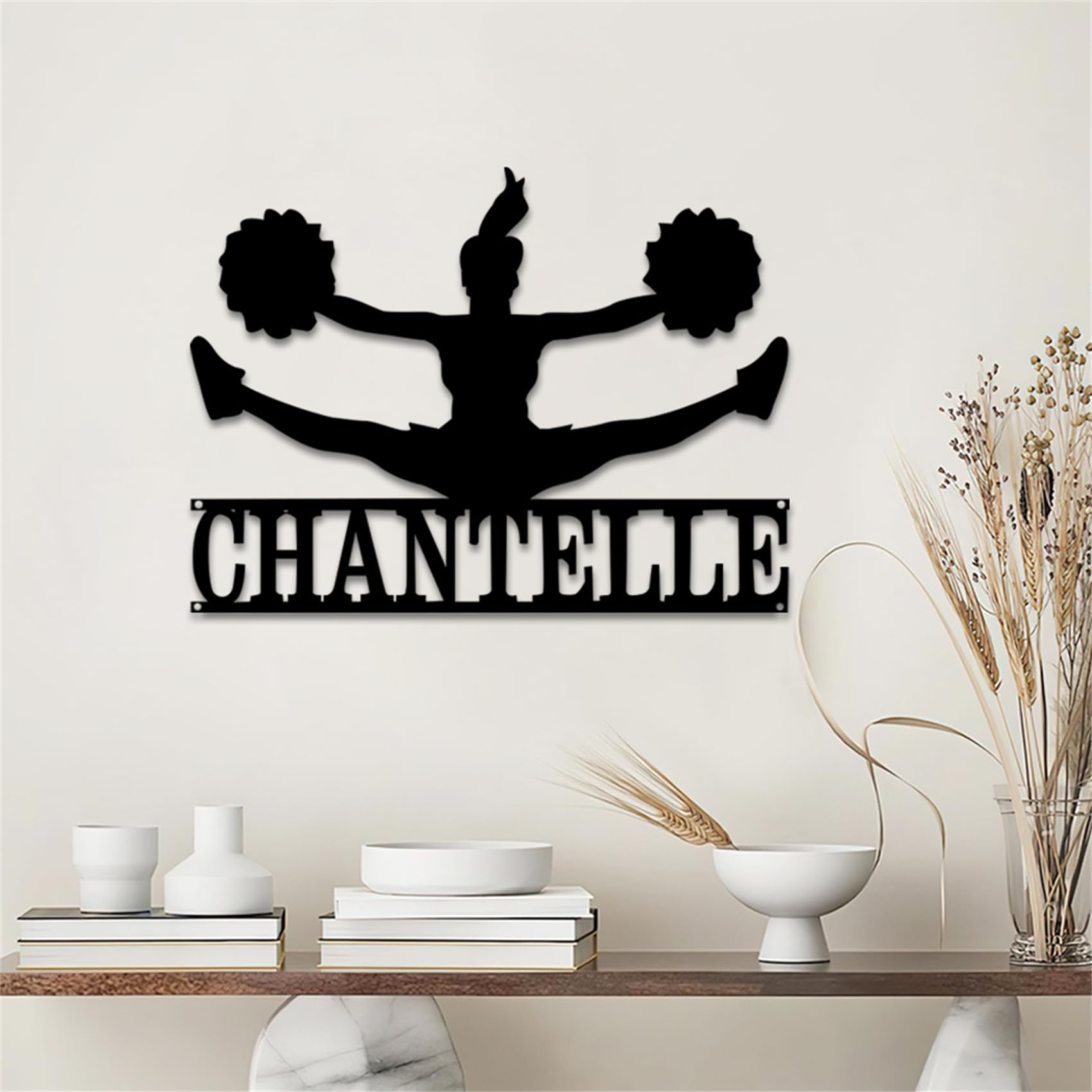 Cartello in metallo personalizzato per cheerleading con luce a LED, cartello con nome personalizzato per cheerleading, decorazione in metallo a LED per cheerleading - Italia