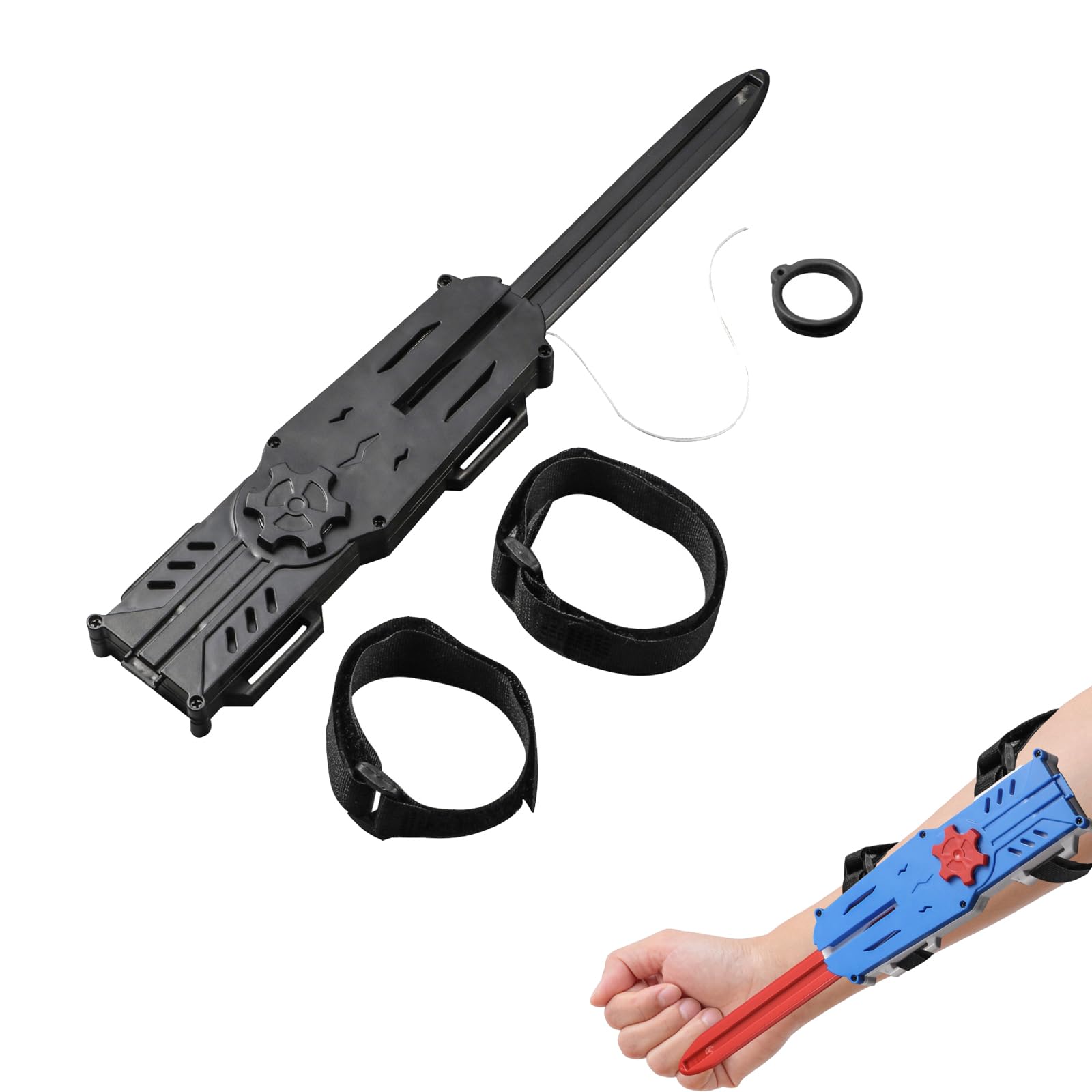2025 lama nascosta in plastica, scalabile, per giochi di ruolo, spade, mantelli, giacche adatte ai bambini, estensibili fino a 20 cm (nero)