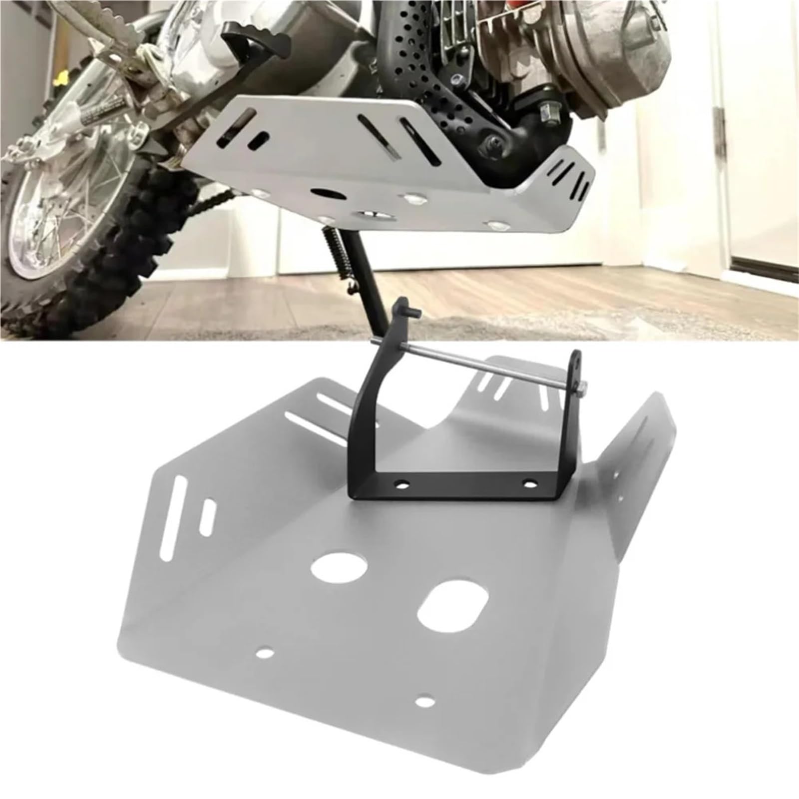 Per CRF110F 2019-2024 Copertura telaio della protezione pancia motore motociclo copertura motore Base del Motore(Black)