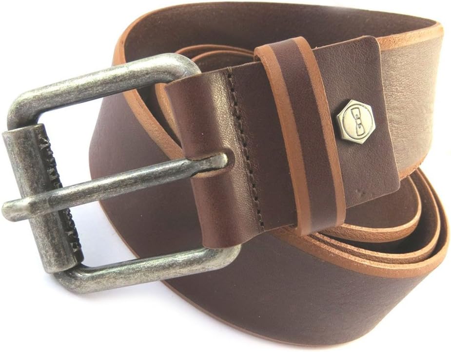 Leather belt 'Eden Park'brown - 110 cm (43.31'') 35 mm (1.38'').