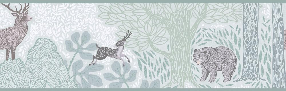 Papier peint animaux de la forêt A.S. Création douceur naturelle blanche