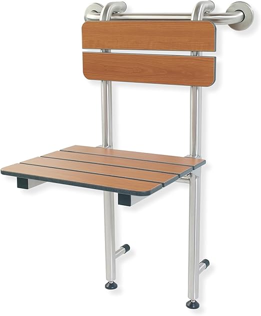 Hanging Shower Seat with 18” Grab Bar ADA Compliant