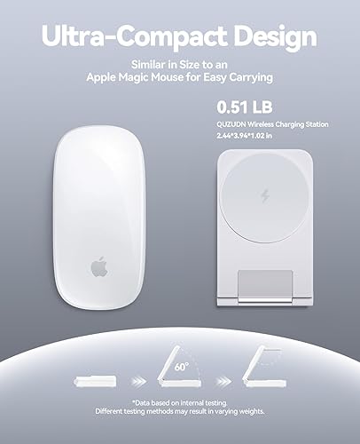 Miniatura 3 de Estación de carga 3 en 1, soporte de cargador inalámbrico magnético plegable de 25 W para múltiples dispositivos Apple, cargador de viaje para