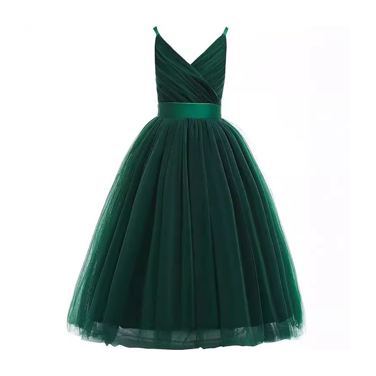 Vestido Ceremonia NiñA-Vestido De CumpleañOs Infantil con Tirantes De Encaje Y Malla (3 A 14 AñOs)