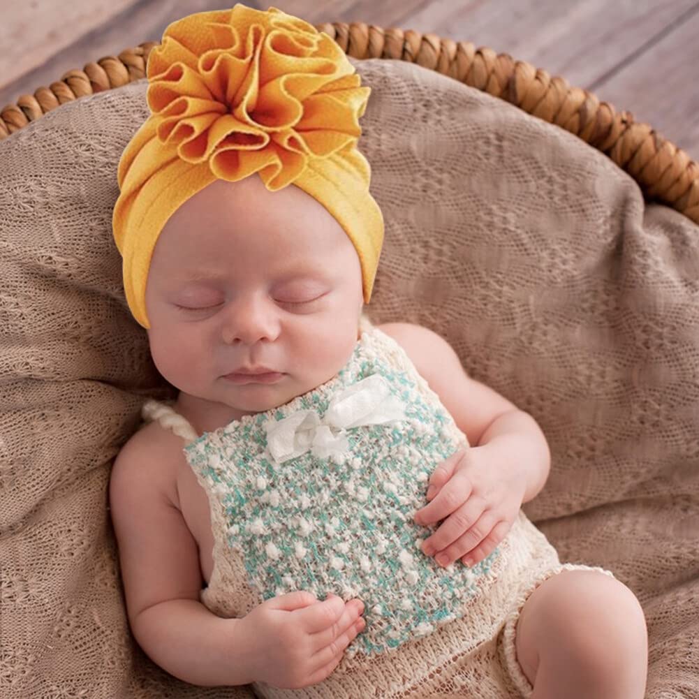 1835 Instant Turban Lightweight Chiffon Scarf Head Turbans Headwear Baby Amazon.com: Baby Hats Newborn 11Pcs Cute Turban Girl Bow  main image 3