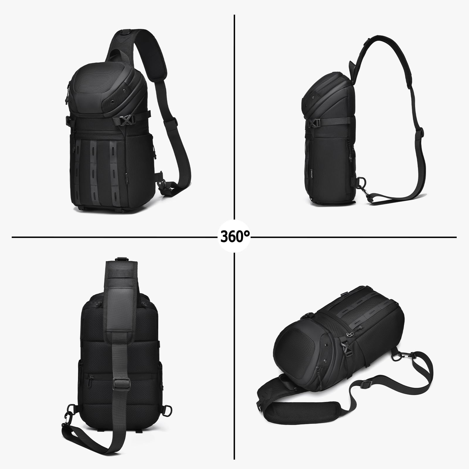 FANDARE Sac Poitrine Homme 22x12x37cm Oxford Imperméable
