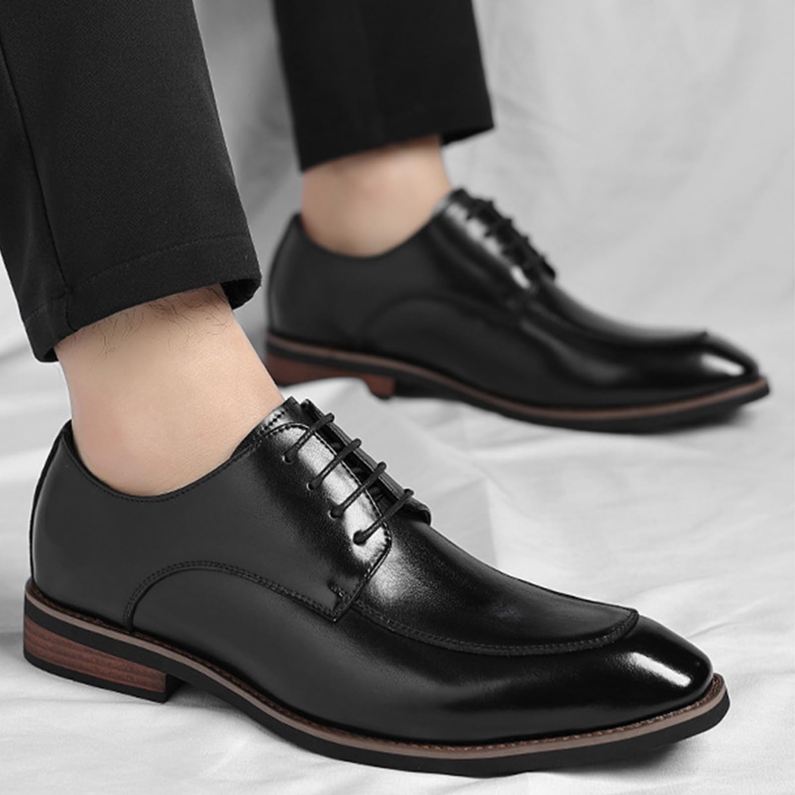 Scarpe Formali da Uomo Scarpe Oxford Classiche a Punta | Stringate in Pelle Antiscivolo Basso Classico Eleganti Business Cerimonia Festa formale