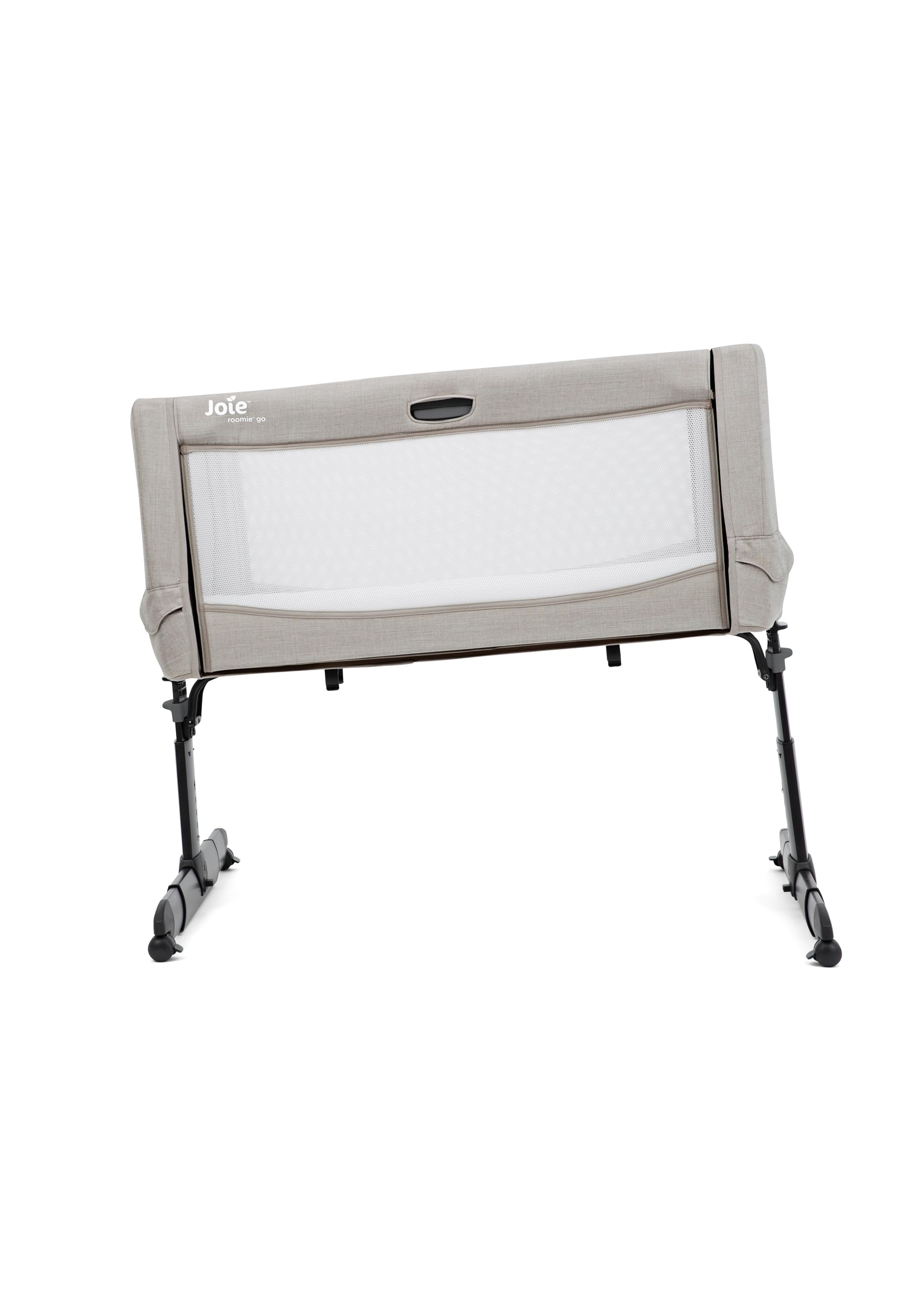 Joie roomie™ go culla fianco letto – chiusura compatta, lato apribile, inclinazione rilassante, 5 livelli di altezza, design leggero – dalla nascita a 6 mesi (0–9 kg), clay