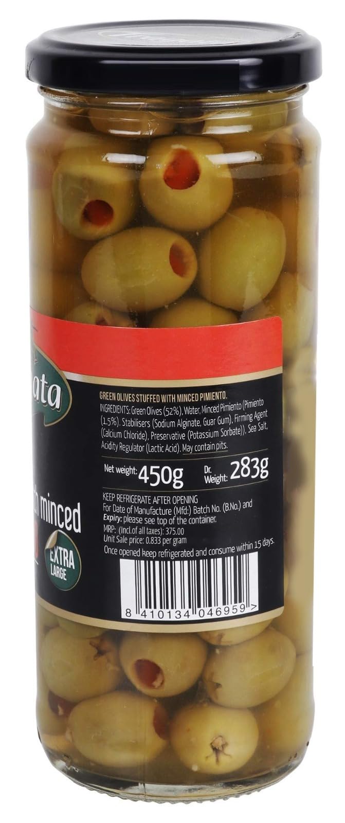 Fragata Green Olives Stuffed with Minced Pimiento 450g - Image 2 thumbnail
