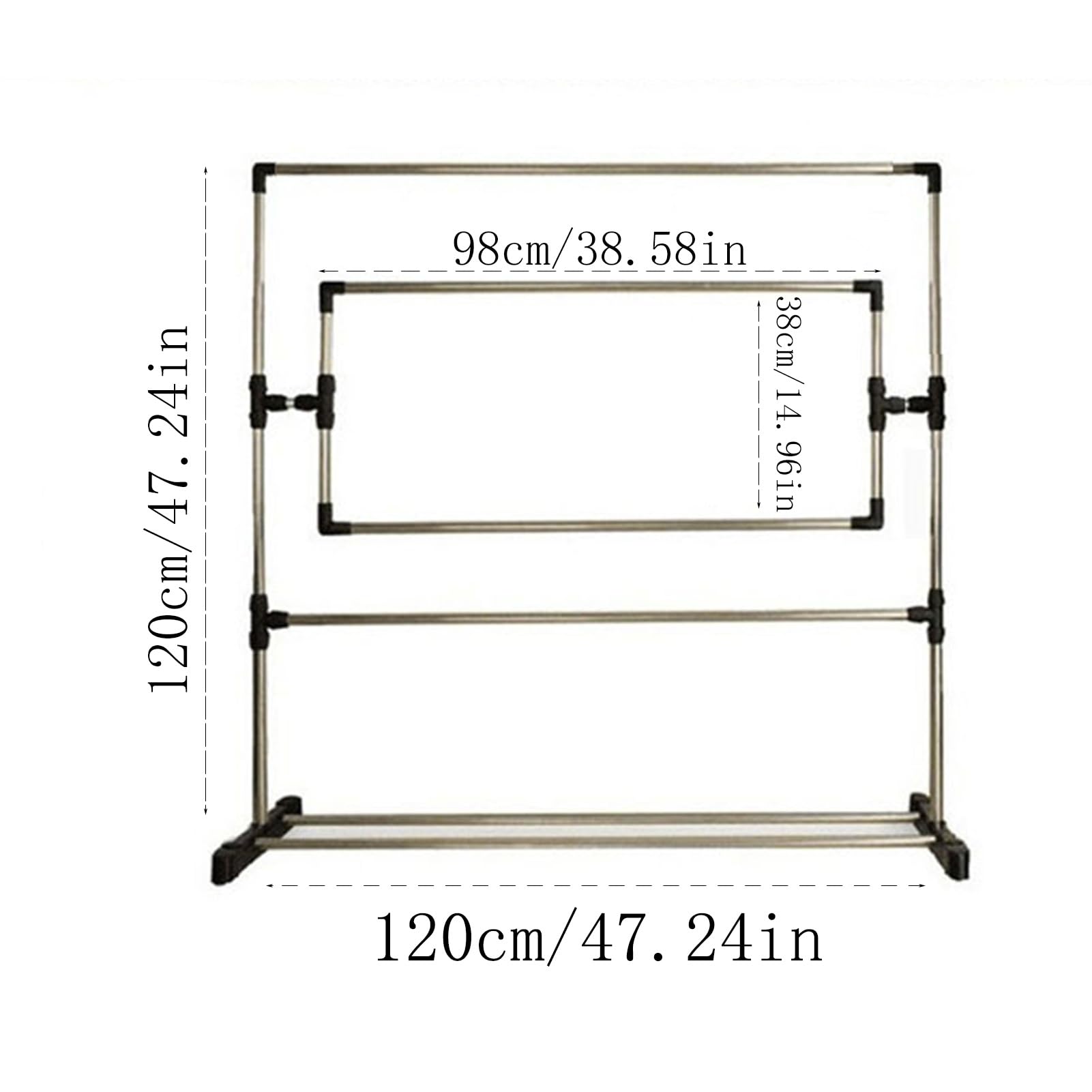Bastidor para Bordar Herramienta Auxiliar de Soporte de Acero Inoxidable para Rueda Universal de Marco de Bordado Cruzado, Adecuada para Manual y Costura