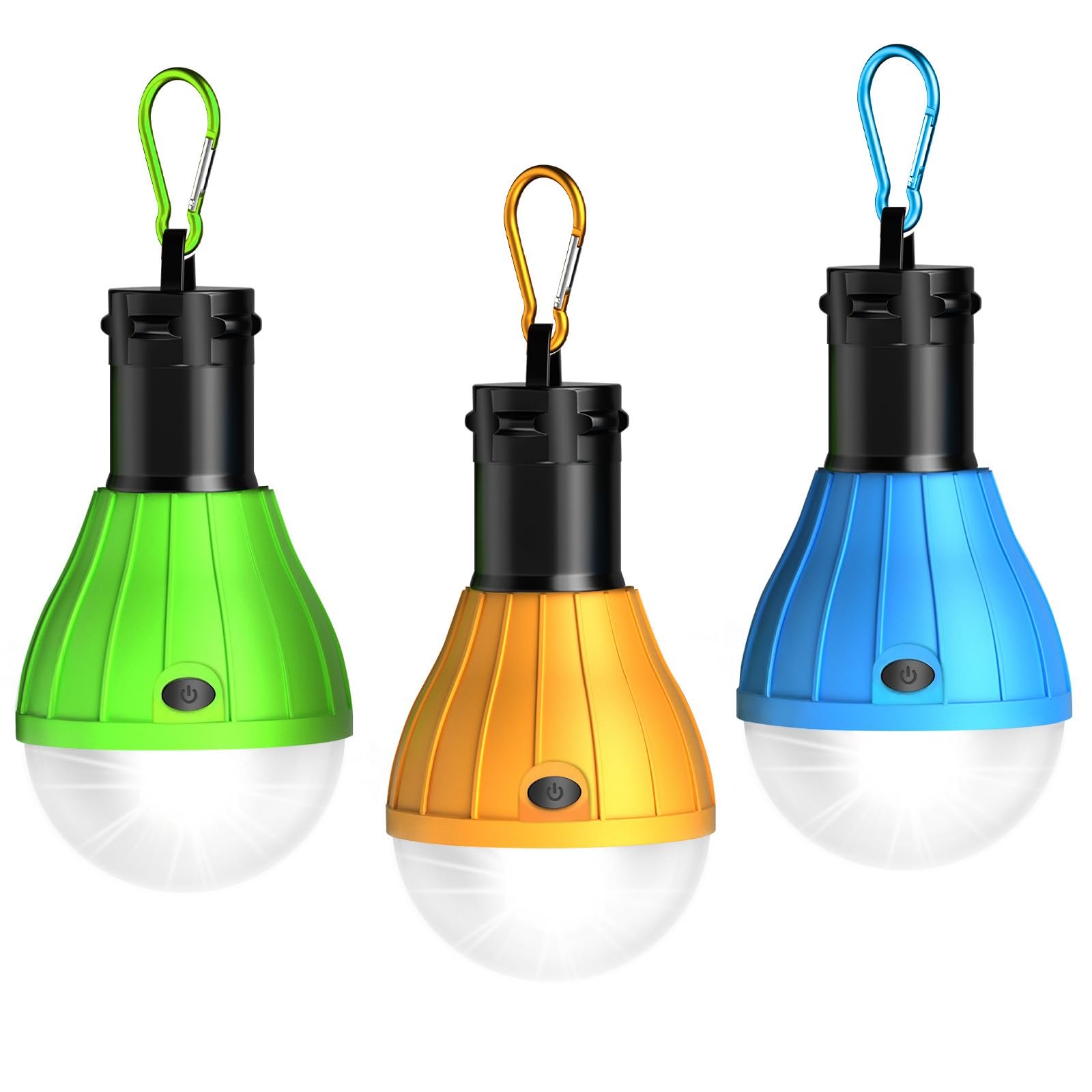 Winzwon Camping Lights Tent Lights Waterproof LED Camping Lantern Light Bulb Suitable for Hiking, Camping, Fishing, Mountaineering, Emergencies Pack of 3