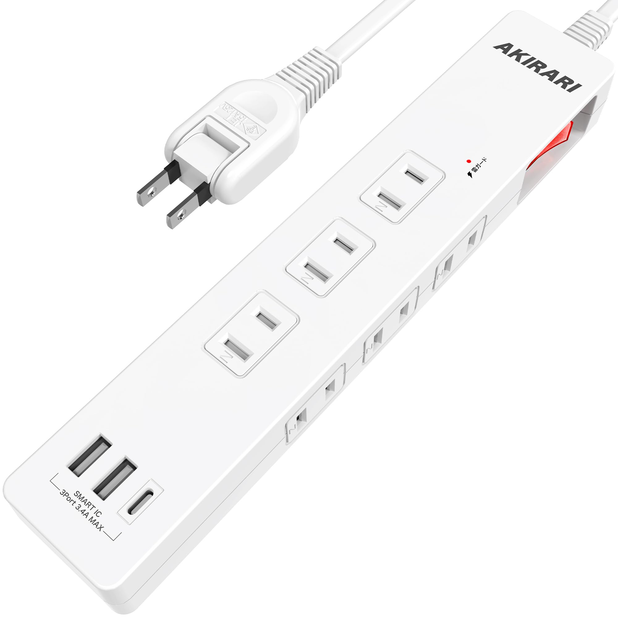 Amazon.co.jp: AKIRARI電源タップ 国内外旅行100V-240V 出張 6個口