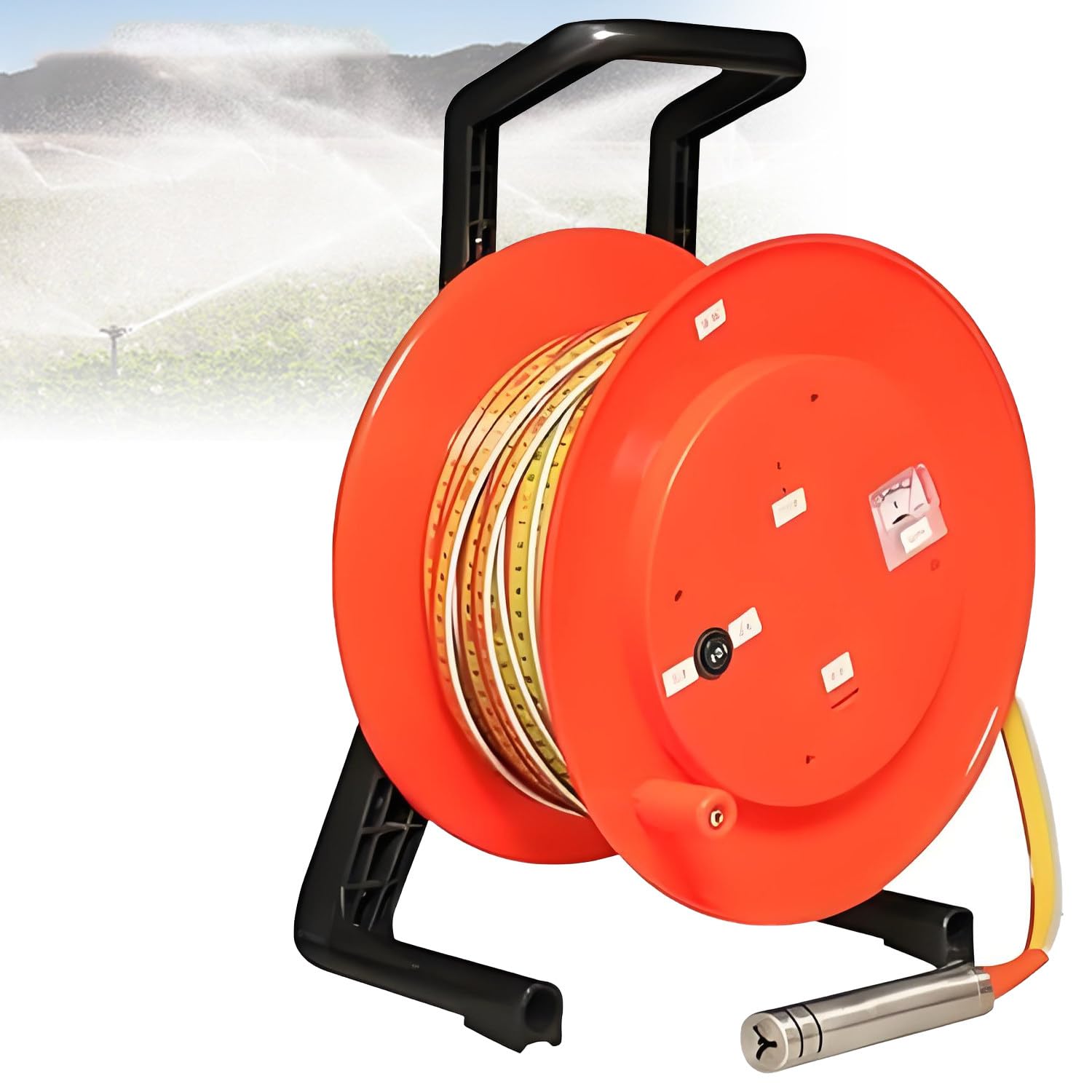 Medidor de Nivel de Agua con sonda Fija y Cinta de Acero, medidor portátil de Nivel de Agua para pozos Profundos, sonda de 15 mm de diámetro, para pozos, Perforaciones y tuberías. 10m/32.8ft