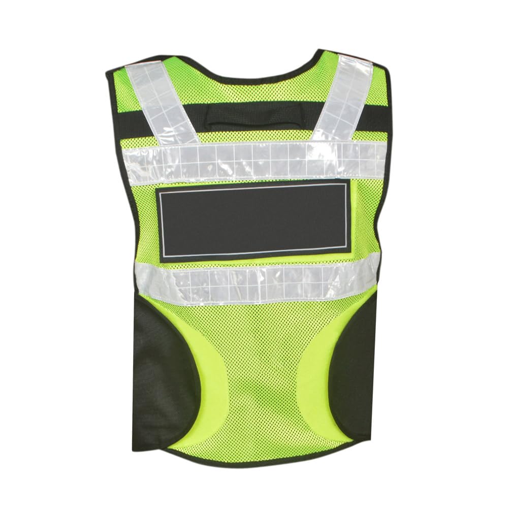 Sicherheitsweste 201 Gelb Schwarz Reflektierend + WERKSCHUTZ | Multifunktionsweste, Reflektierend, 2 Patch WERKSCHUTZ, Kennzeichnungsweste