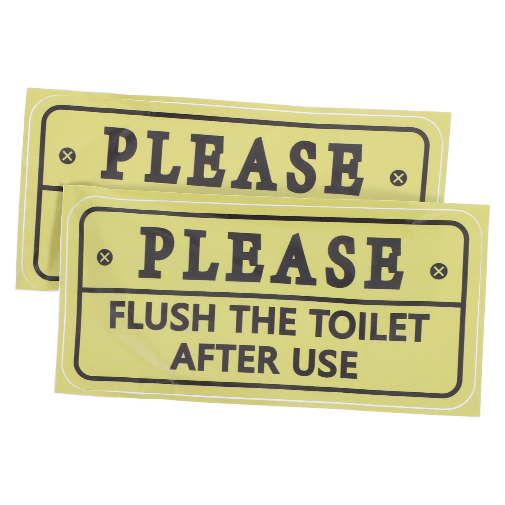 KONTONTY 2pcs Toilet Etiquette Sticker Funny Bathroom Sign for Restroom Use Easy to Remove and Clean Decorative Vinyl Decal for Home Workplace
