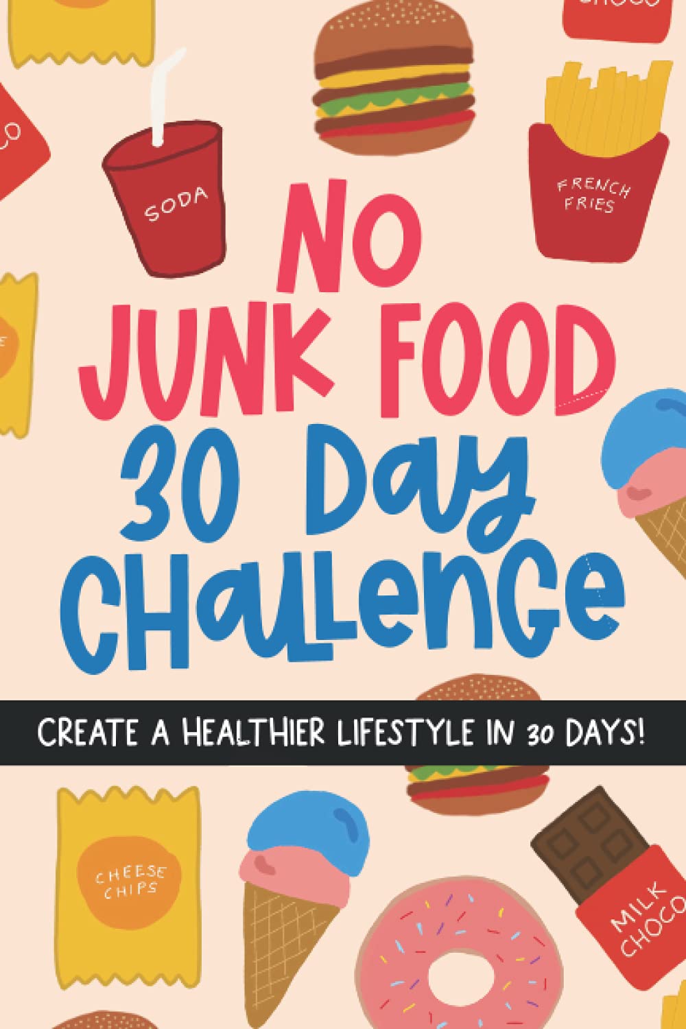 No Junk Food 30 Day Challenge Journal Create A Healthier Lifestyle in 30 Days Challenge Book Change your Habits for 30 Days Prompt Journal Monthly ... Improvement Journal Self Development Journal