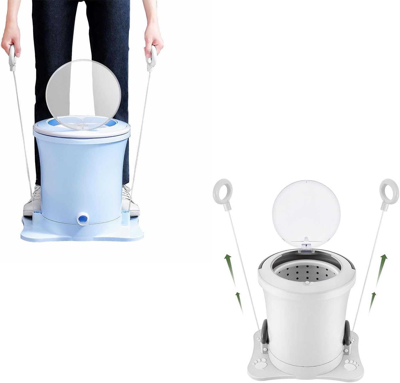 "Manual Clothes Dryer Portable Mini Dryer Compact Spinner Non electric Laundry Washing Machine for RV, Camping, School, Apartment, Dorm"