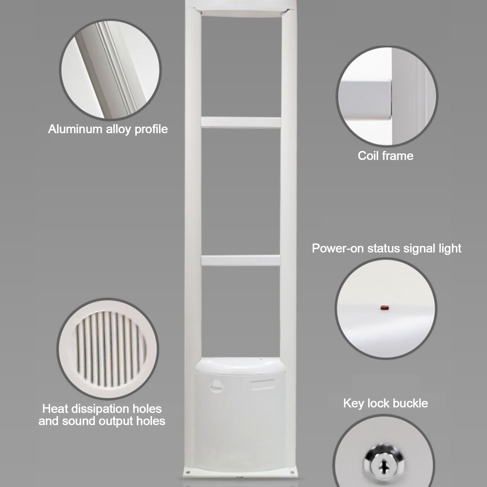 Attrezzature antifurto per la Vendita al Dettaglio, Etichette di Sicurezza per la Vendita al Dettaglio, sistemi a Torre RF 8.2mhz, Allarme Luminoso sonoro con Etichette di Sicurezza