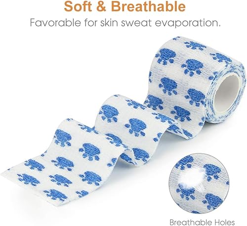 Miniatura 35 de AUPCON Vet Wrap - Vendajes cohesivos a granel, vendaje autoadhesivo, envoltura autoadhesiva no tejida para perros, mascotas, animales y esguinces