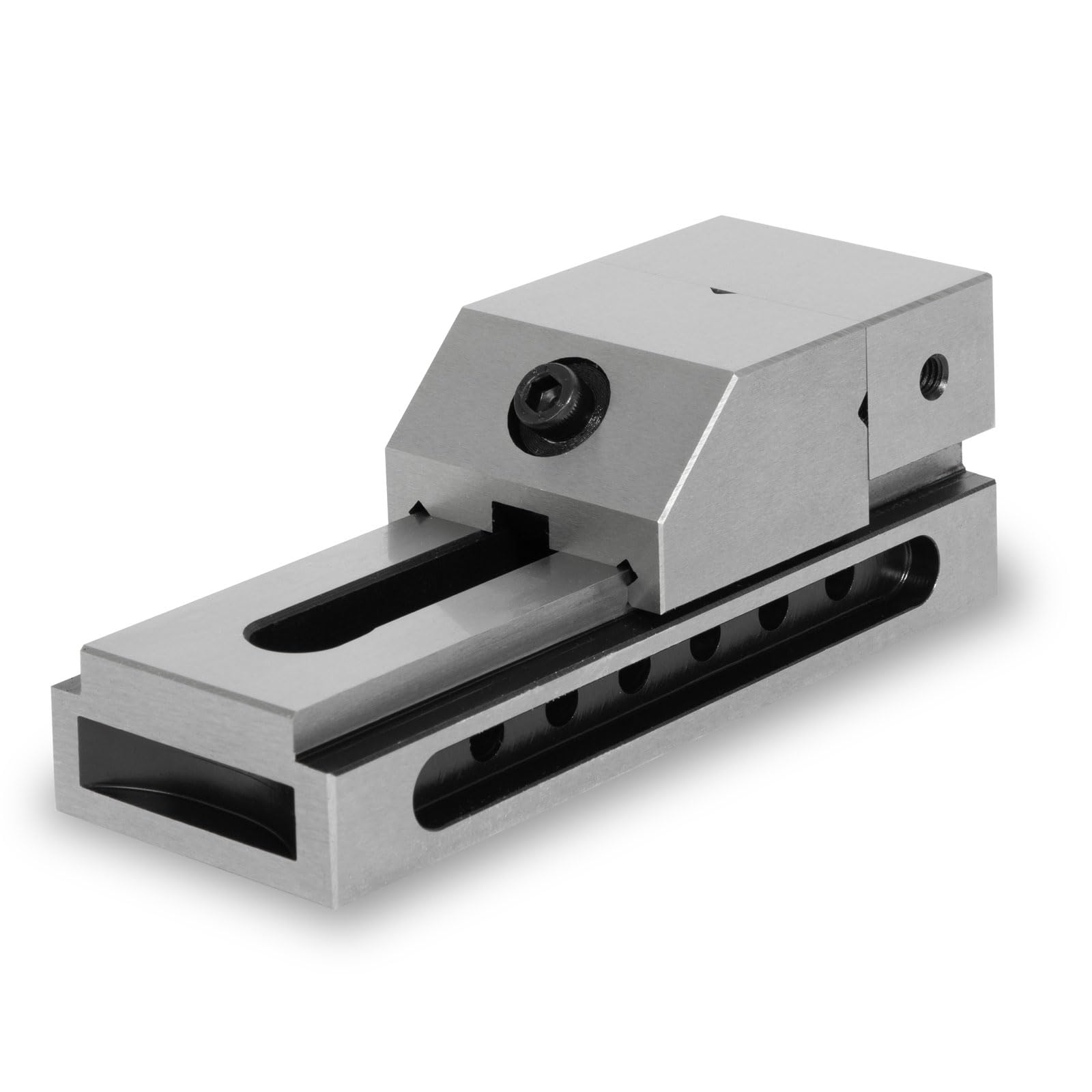 EBERTH Etau de précision à basse tension, largeur des mors 50mm, force de serrage maximale 65mm, hauteur des mors 25mm, en acier robuste, professionnel, pour divers travaux, étau d'atelier