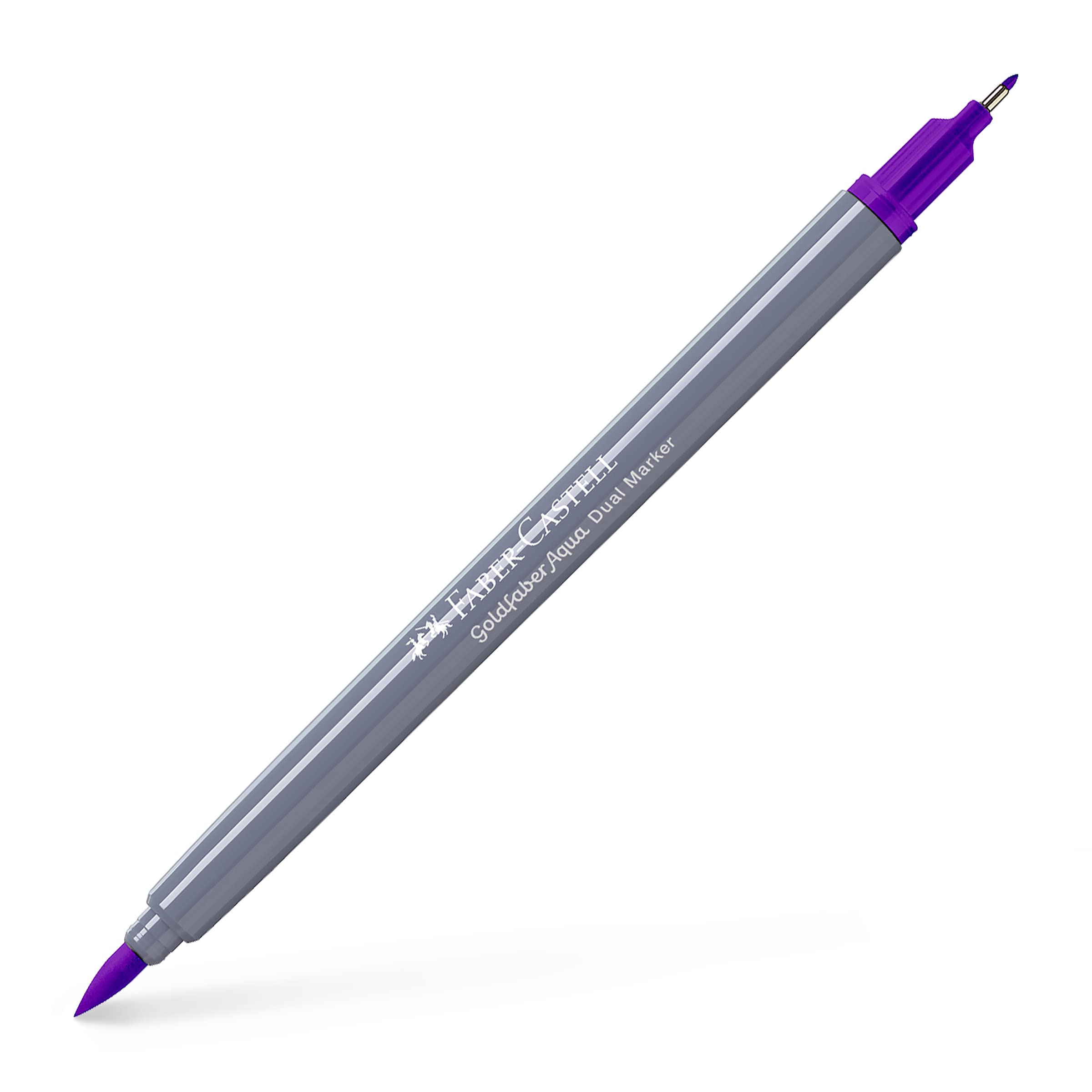 Faber-Castell Creative Studio Goldfaber Aqua Dual Marker, Purple Violet, Single Marker, Art, Craft, Drawing, Sketching, Home, School, University, Colouring