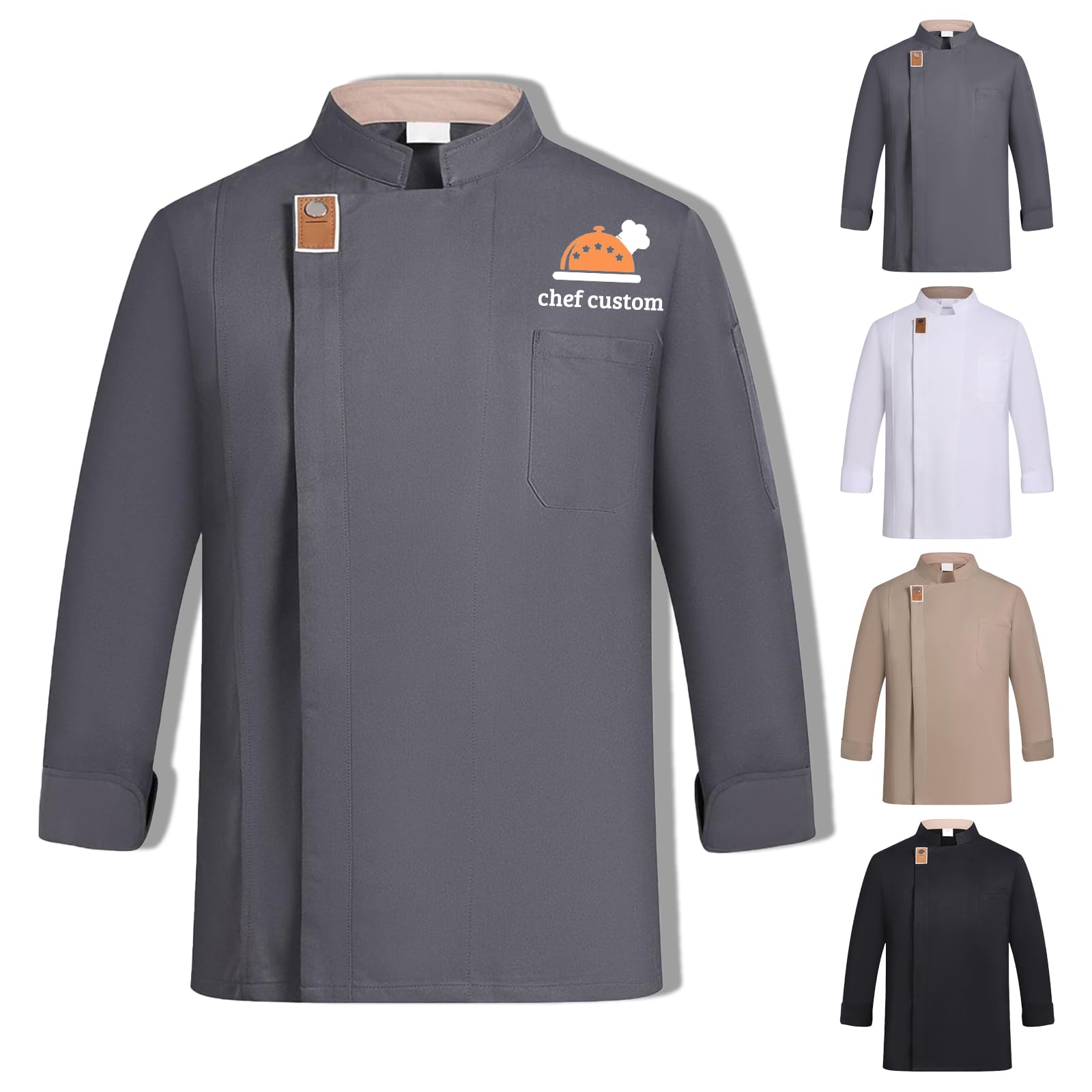 Generisch Kochjacke Herren Personalisierte Kochuniformen Kochjacke Damen Koch Kostüm für Hotel-Küchen-Restaurant-Kochschule