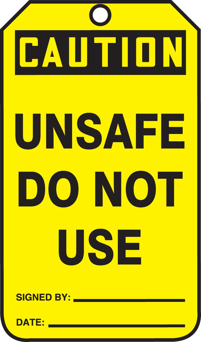 Signalisation danger machine défectueuse étiquette de consignation - 3
