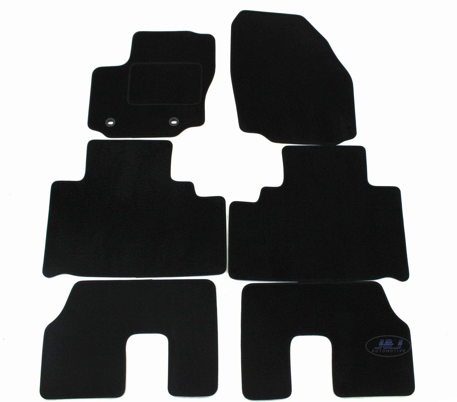 Tappetini in velluto per Honda Jazz III (2008-2011, hatchback) neri, set 4 pz, con fissaggi